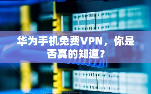 华为手机<strong>免费VPN</strong>,你是否真的知道?